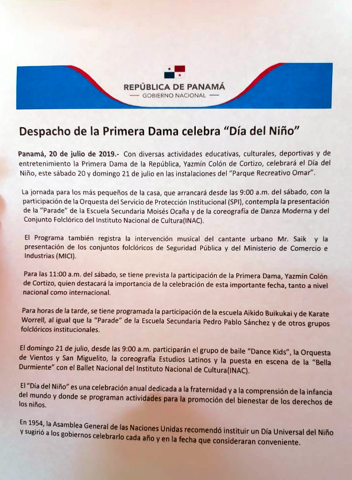 Celebración del Día del Niño 2019